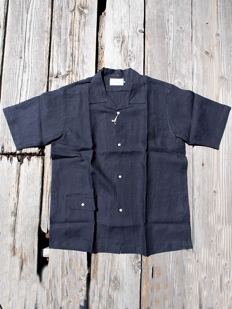 Open Collar Shirt, Linen