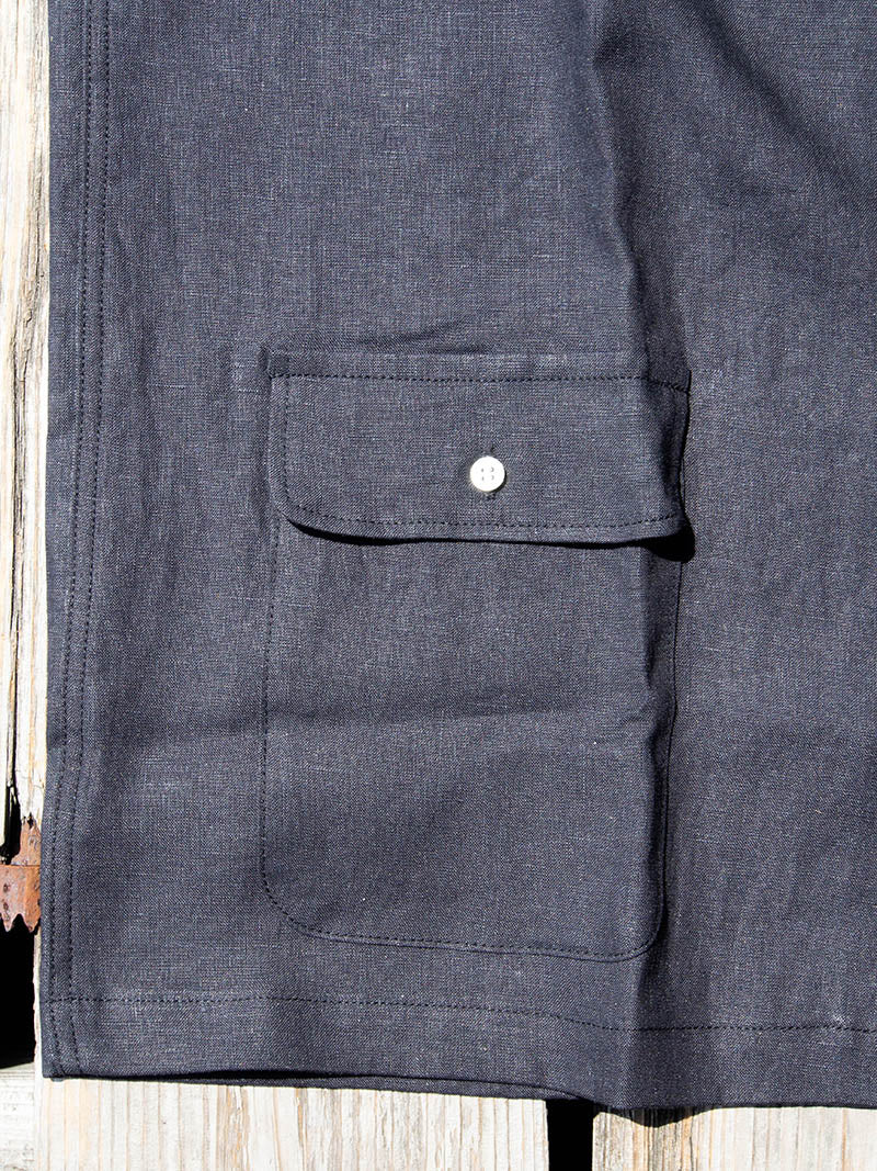 Open Collar Shirt, Linen