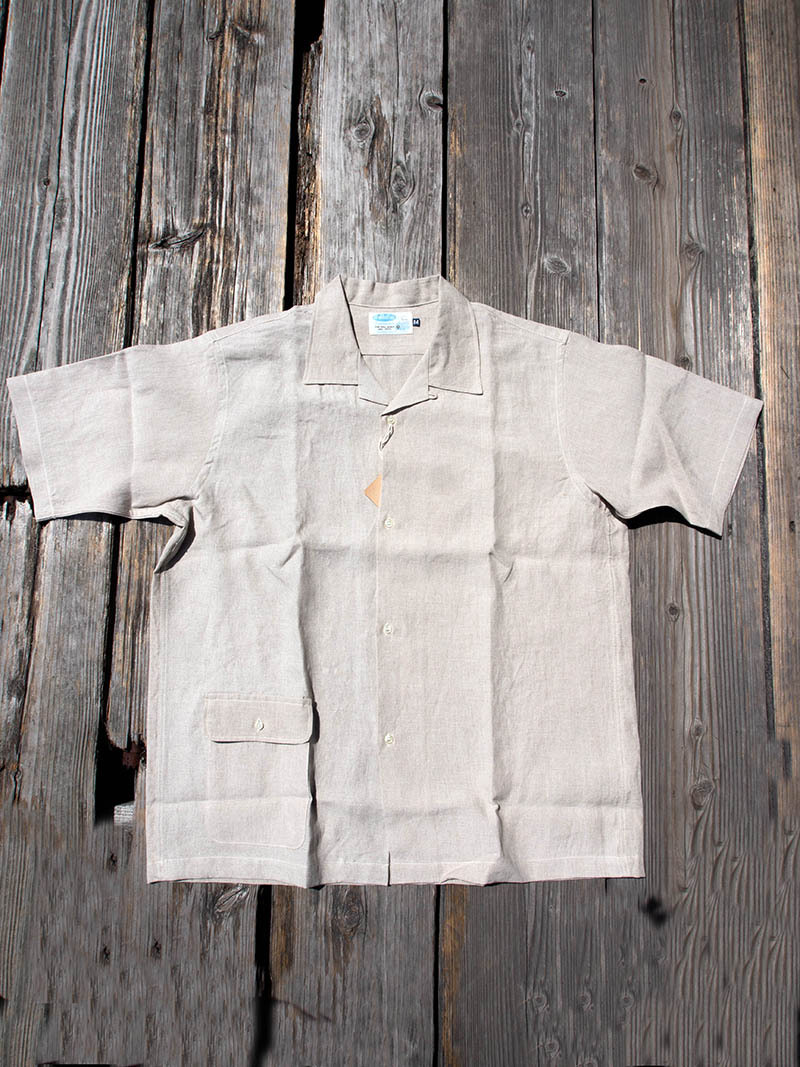 Open Collar Shirt, Linen