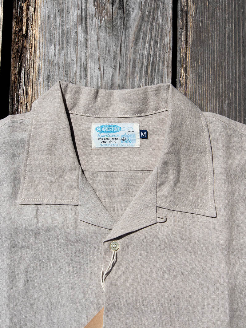 Open Collar Shirt, Linen