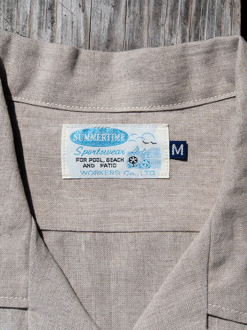 Open Collar Shirt, Linen