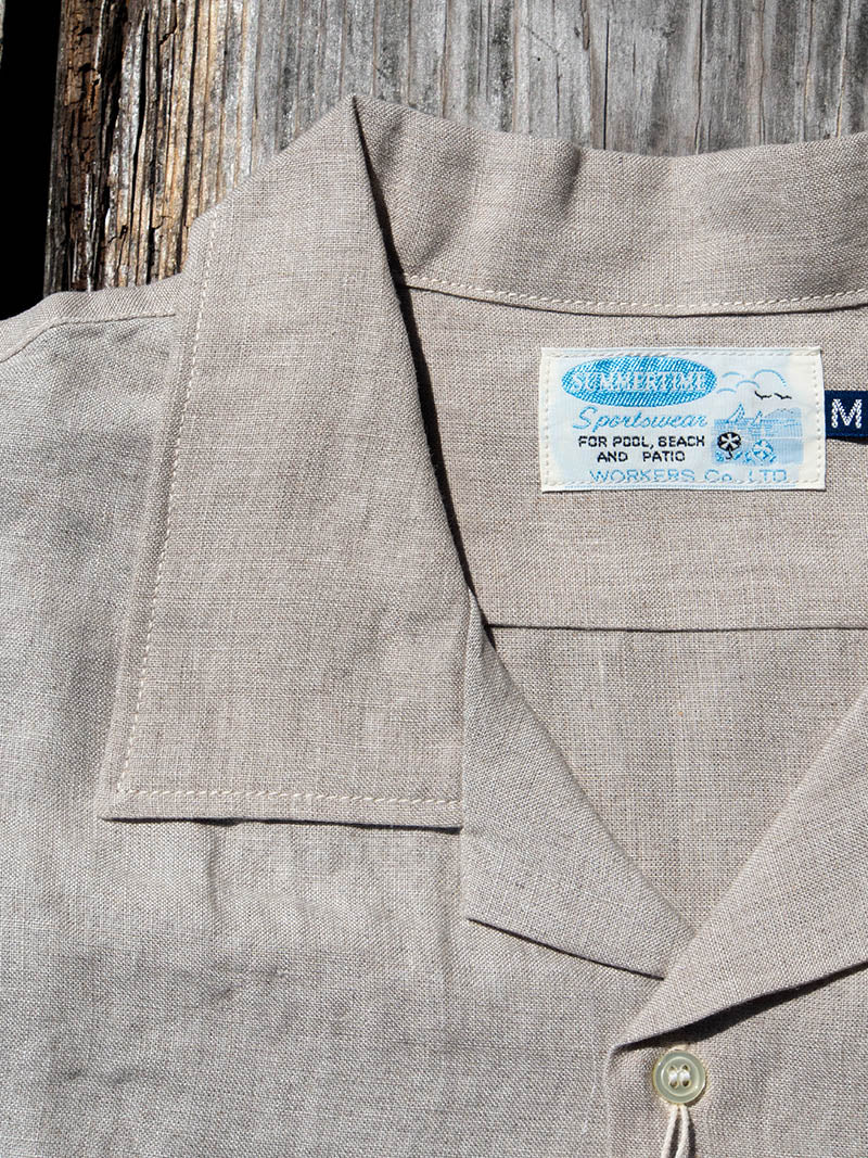 Open Collar Shirt, Linen