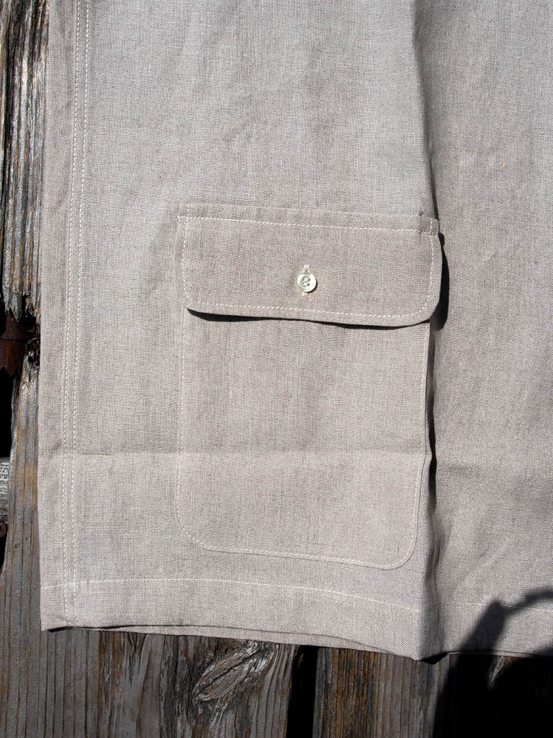 Open Collar Shirt, Linen