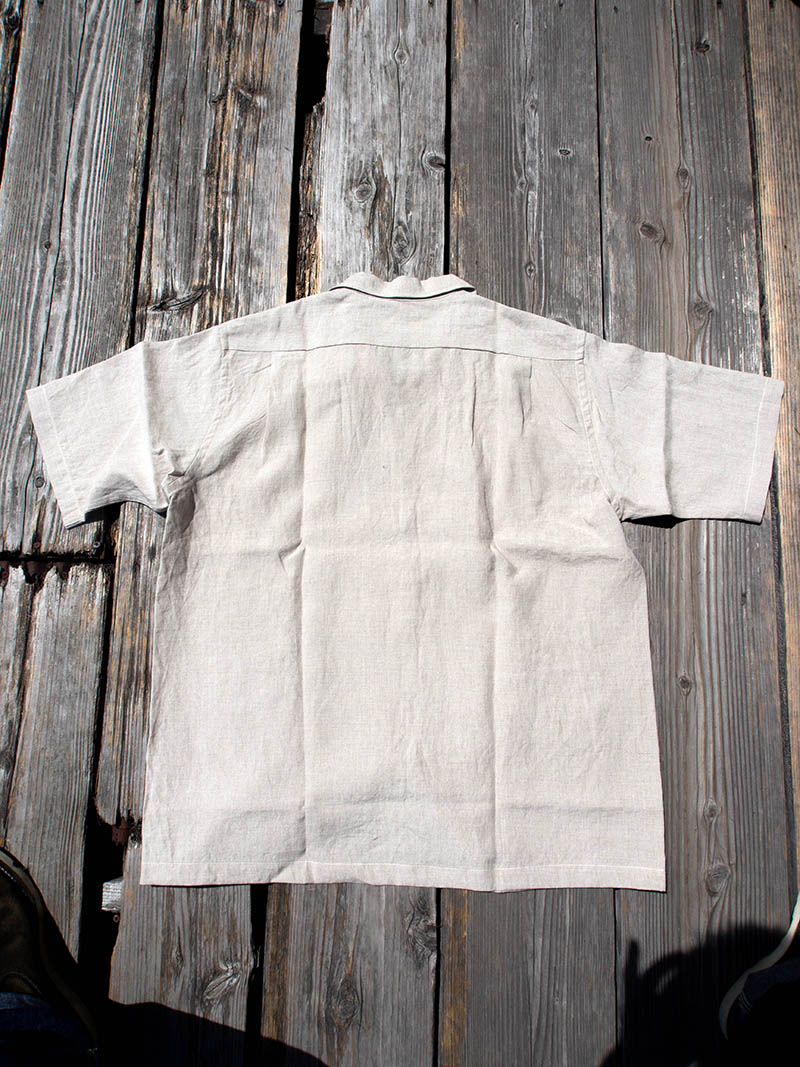 Open Collar Shirt, Linen