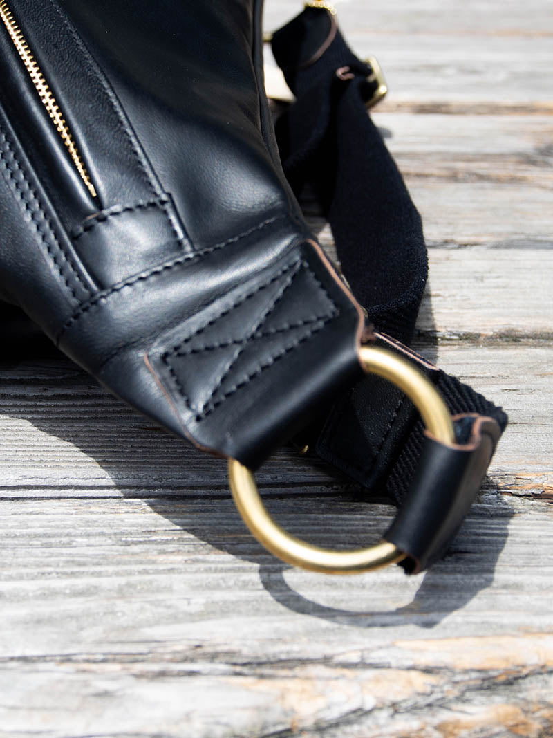 Day Trip Horsehide Bag -Black-