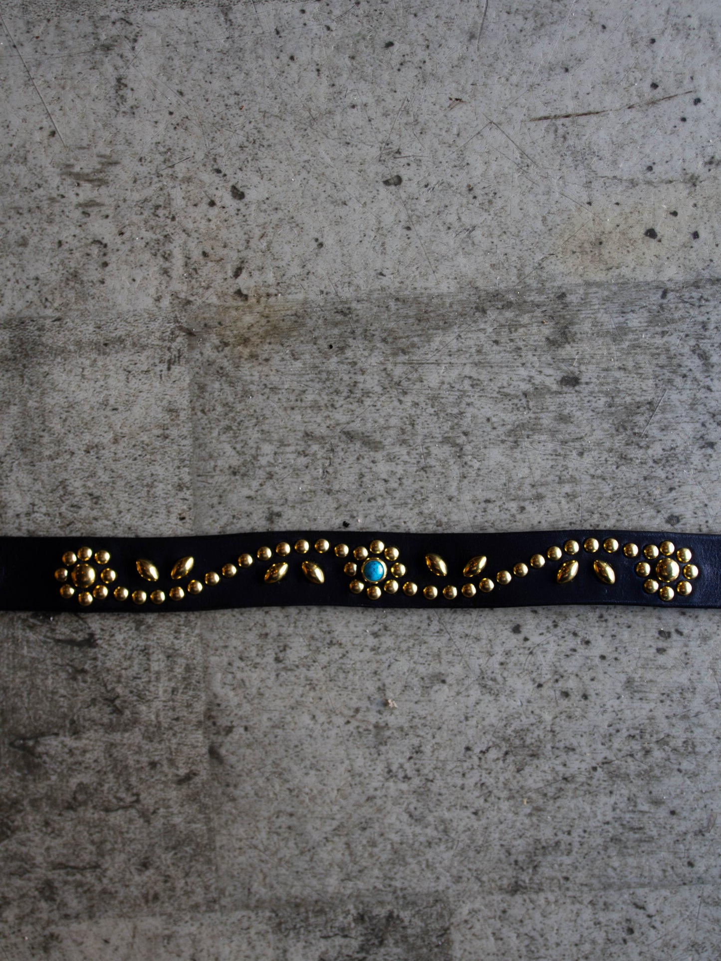 STUDS NARROW BELT -Flower-