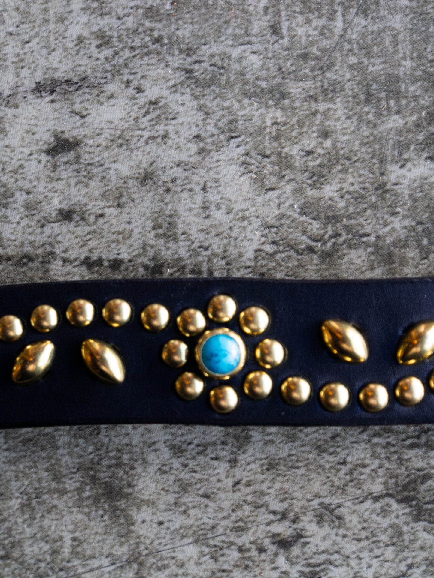 STUDS NARROW BELT -Flower-