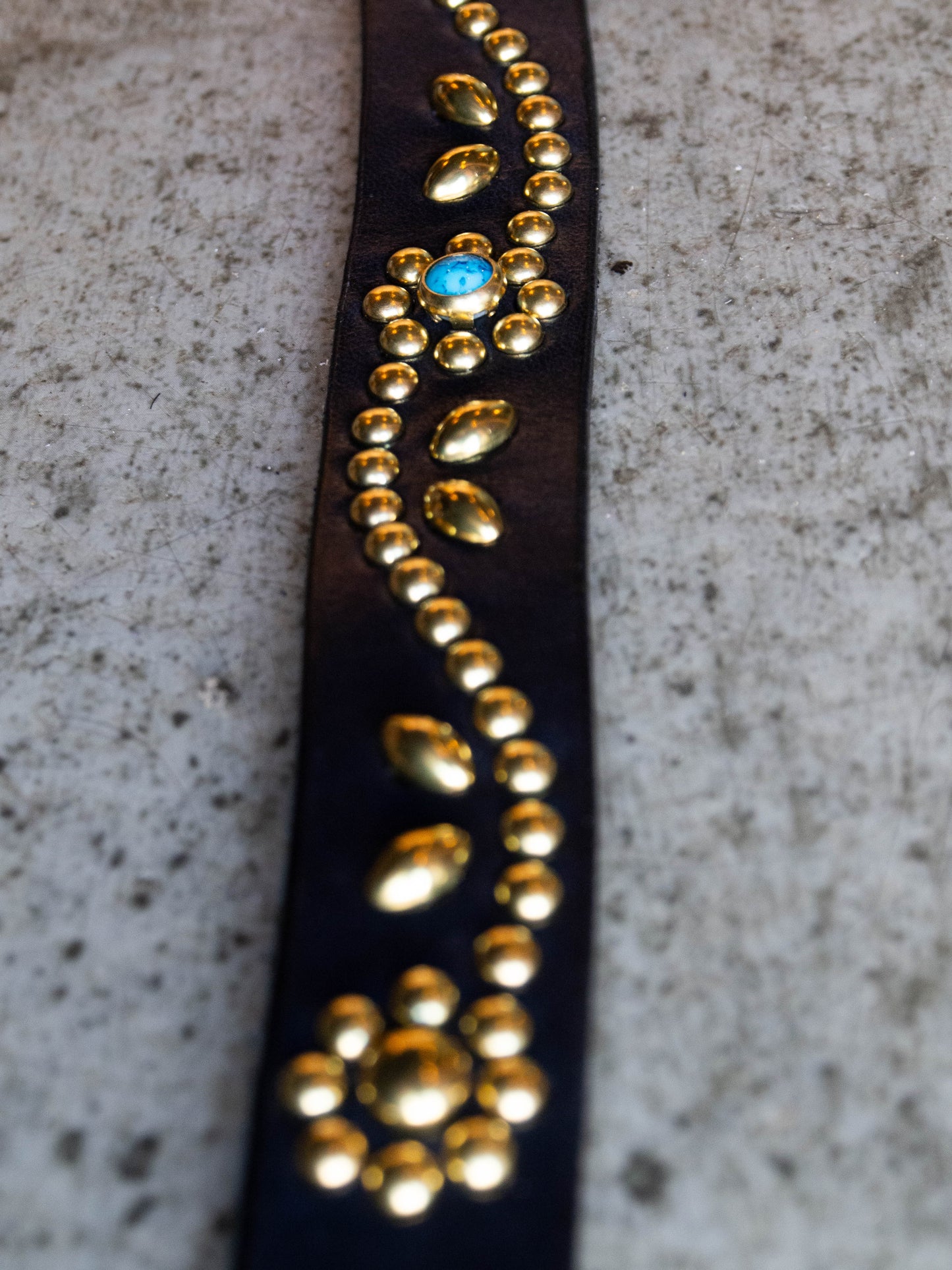 STUDS NARROW BELT -Flower-