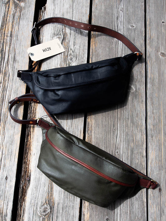 ACV-BG03WX WAXED COTTON WAIST BAG