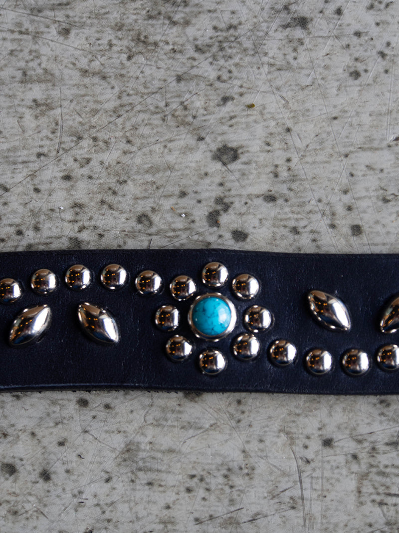 STUDS NARROW BELT -Flower-