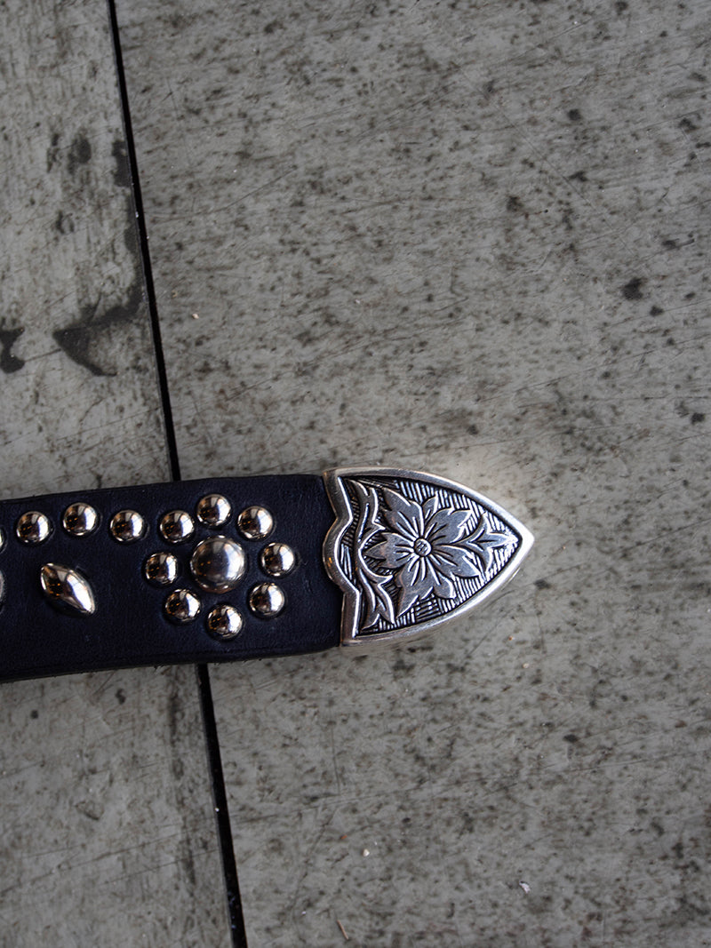 STUDS NARROW BELT -Flower-