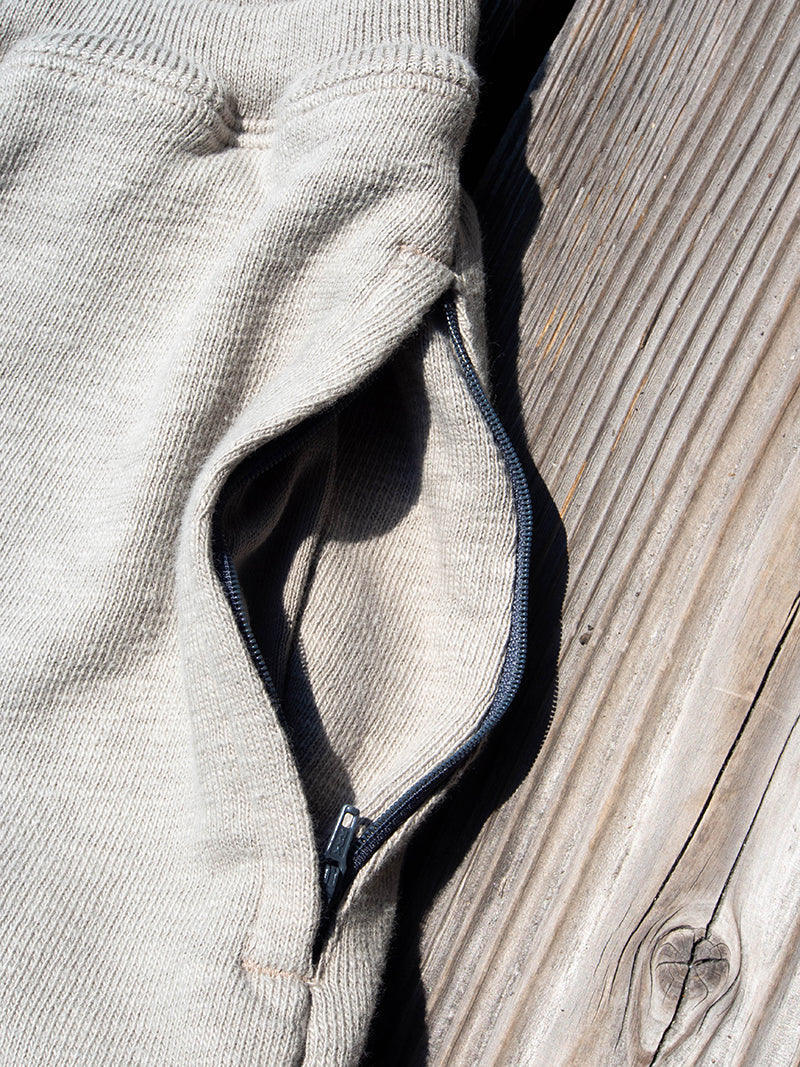 COTTON SWEAT PANTS -Zipper Pocket-