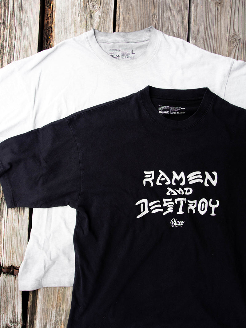 RAMEN&DESTROY×BLUCO Pigment Over Tee
