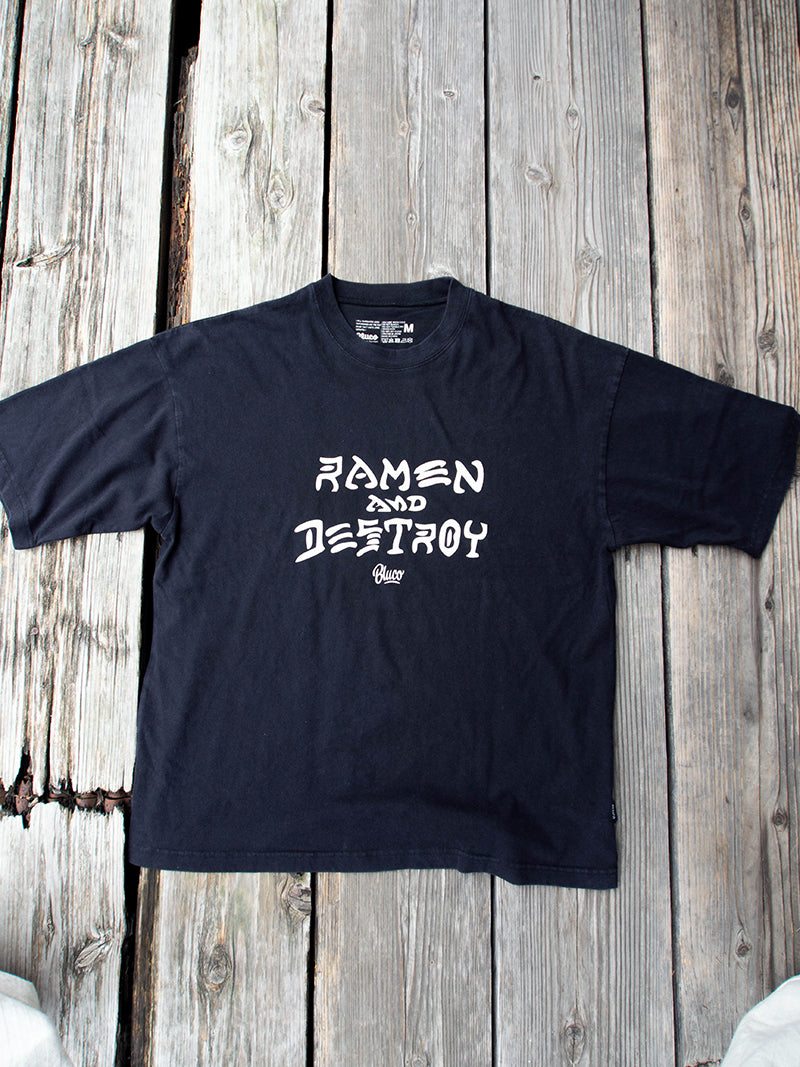 RAMEN&DESTROY×BLUCO Pigment Over Tee