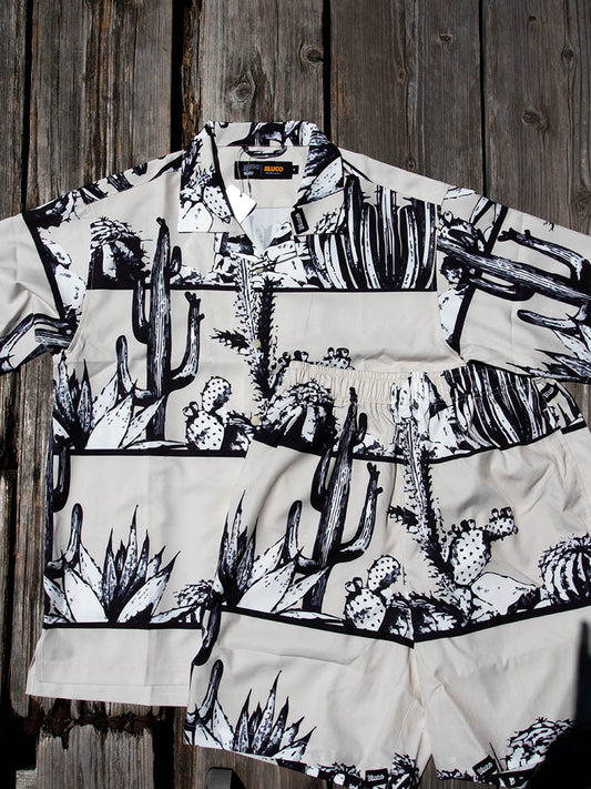 OPEN COLLAR SHIRTS / EASY SHORTS SET UP -Cactus-