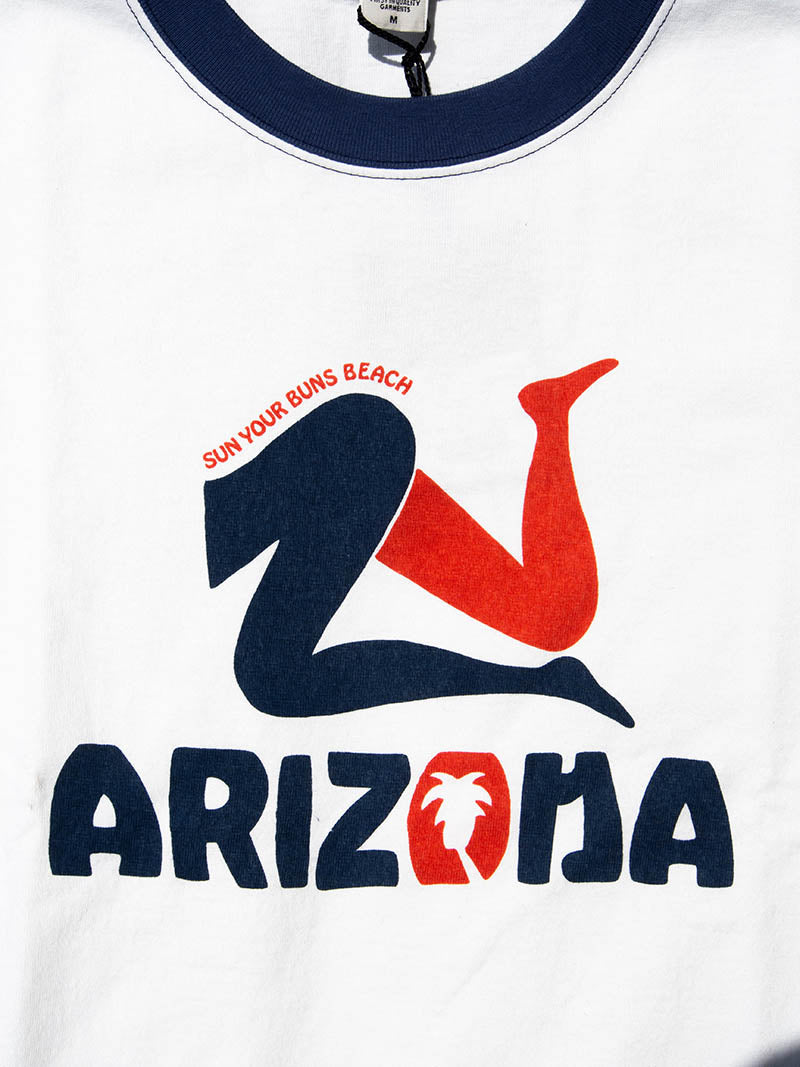 COZUN S/S RINGER Tee -Sun your buns beach-