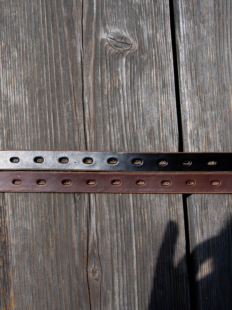 "ART BROWN" 20mm NARROW STUDS BELT -Umbrella Spots-