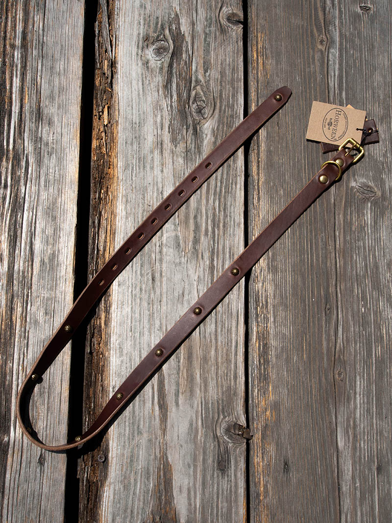 "ART BROWN" 20mm NARROW STUDS BELT -Umbrella Spots-