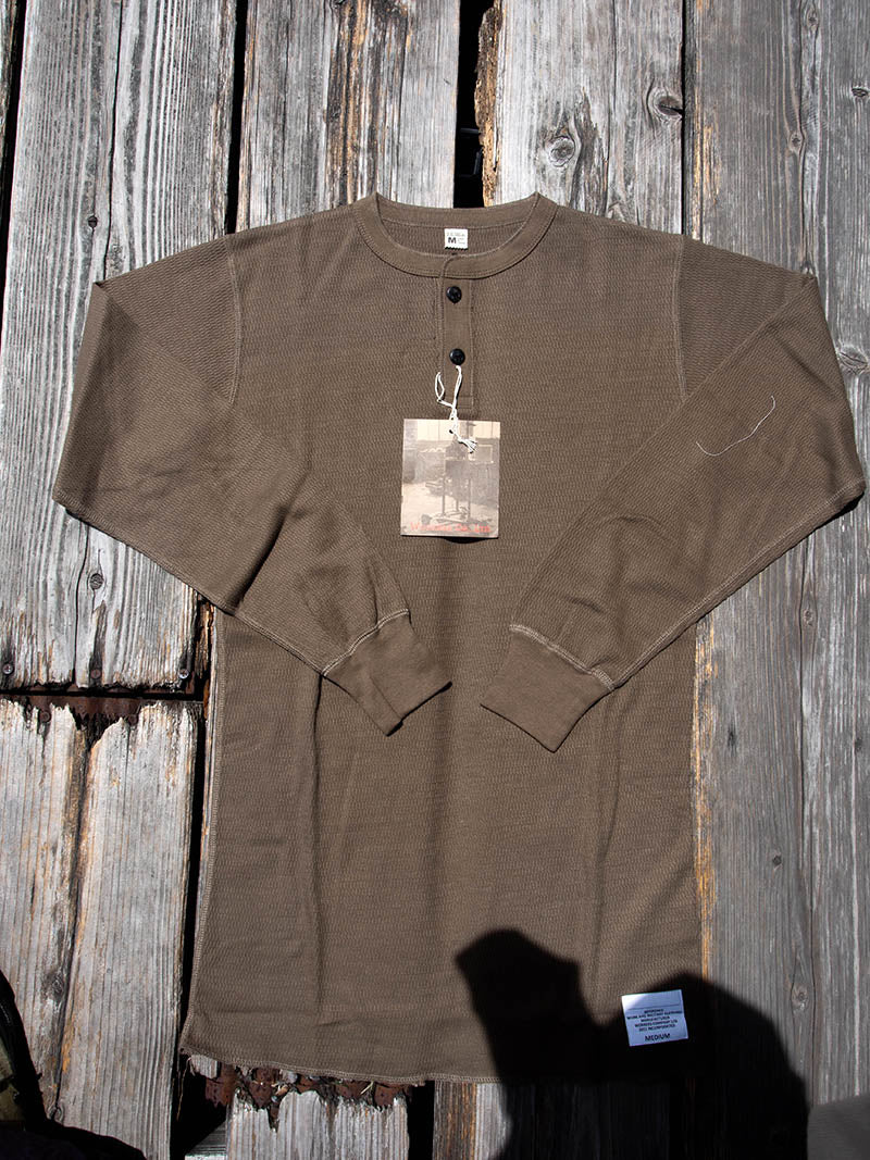 Thermal HENLEY Neck, HONEYCOMB THERMAL