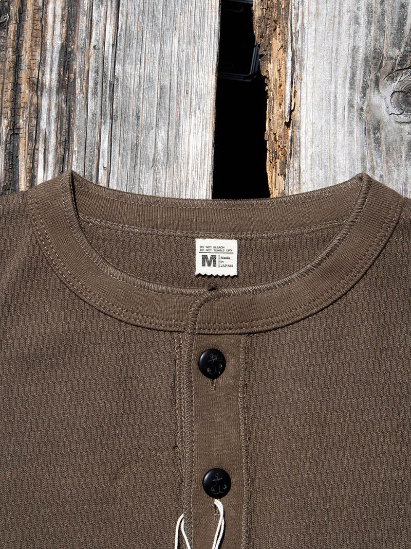 Thermal HENLEY Neck, HONEYCOMB THERMAL