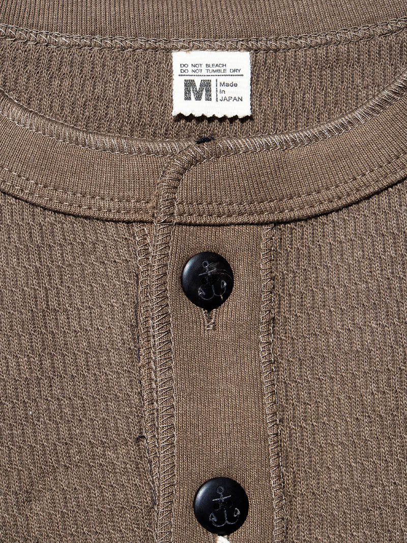 Thermal HENLEY Neck, HONEYCOMB THERMAL