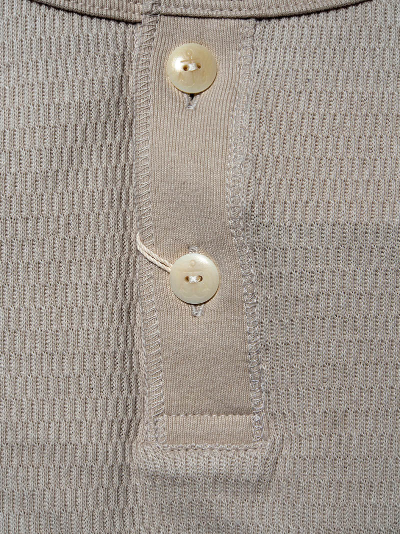 Thermal HENLEY Neck, HONEYCOMB THERMAL