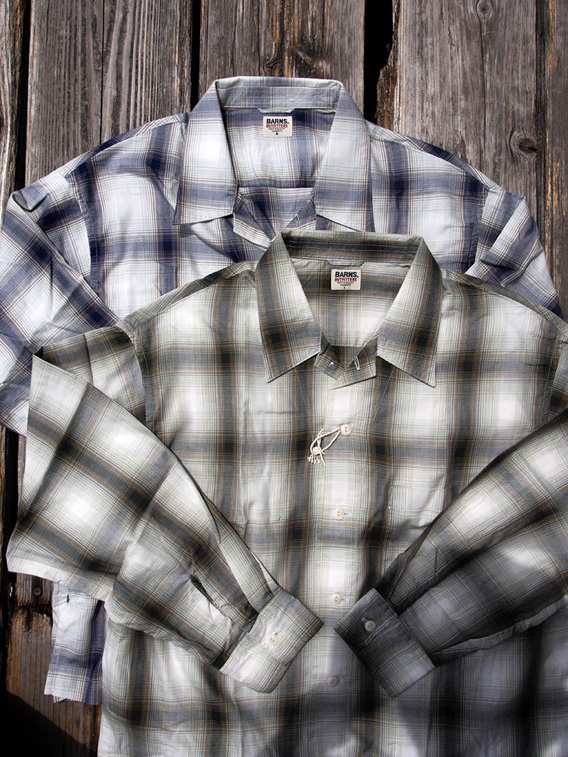 Ombre Check L/S Shirts