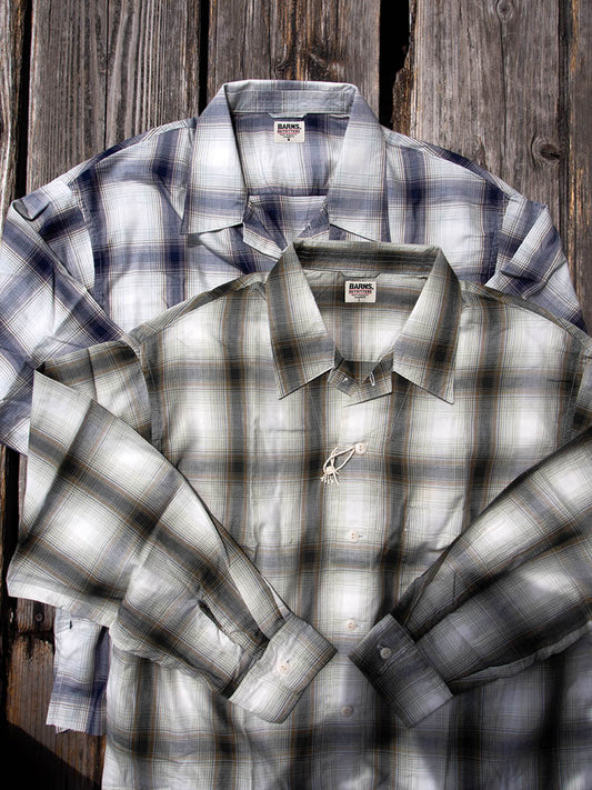 Ombre Check L/S Shirts