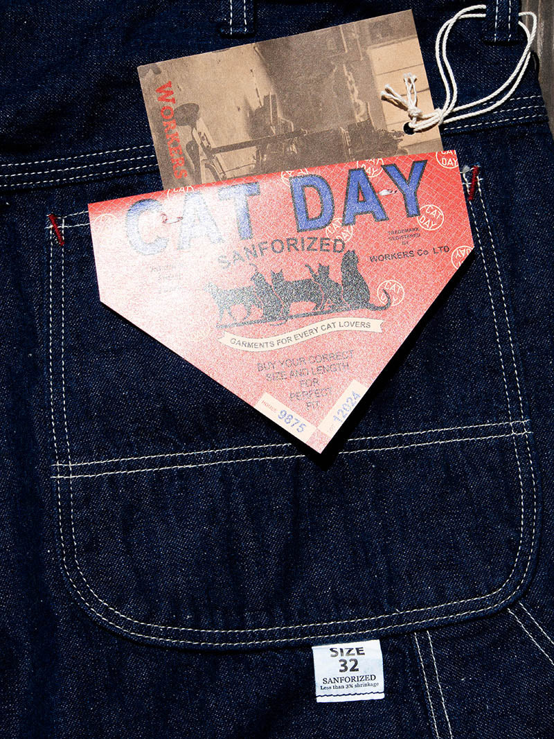 CAT DAY Painter Pants, 9.5 oz Indigo Denim