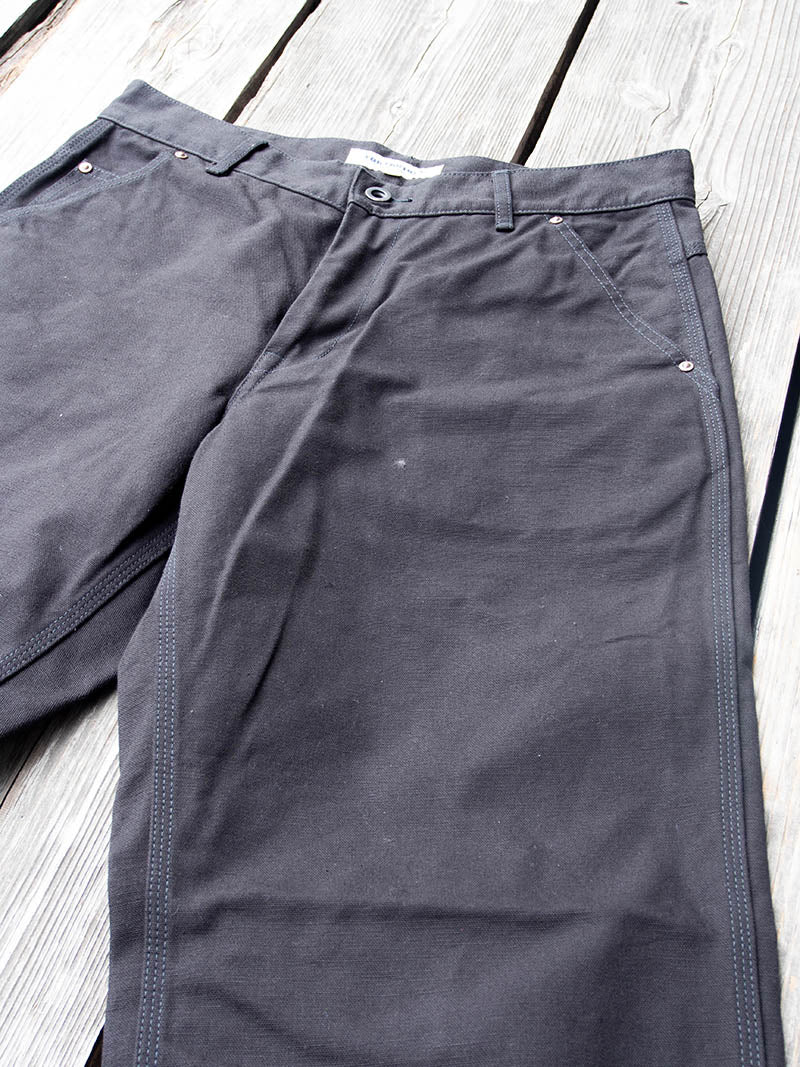 Cotton Duck Work Pants -Black-