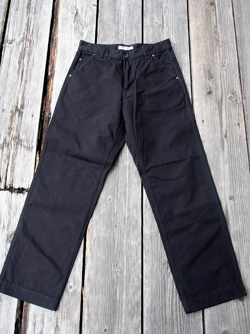Cotton Duck Work Pants -Black-