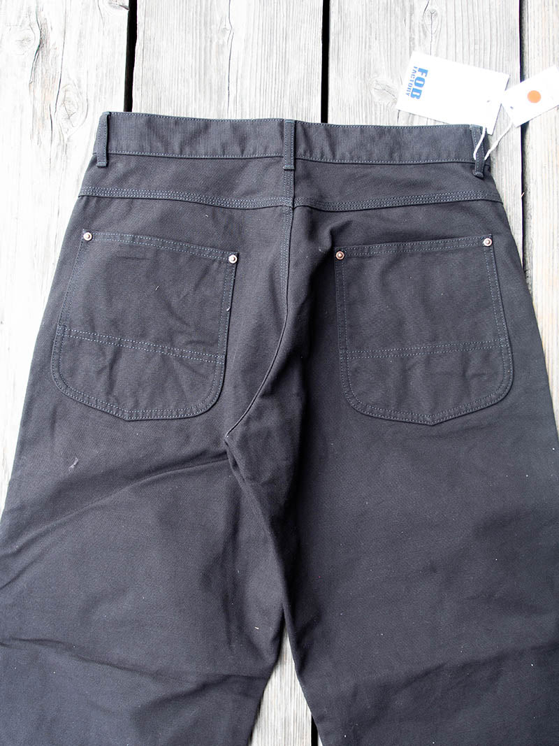 Cotton Duck Work Pants -Black-