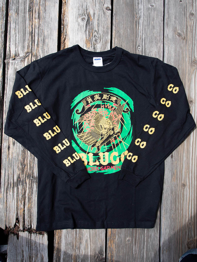 HEAVY DRY COTTON PRINT L/S TEE -Artwork by 遊鷹-