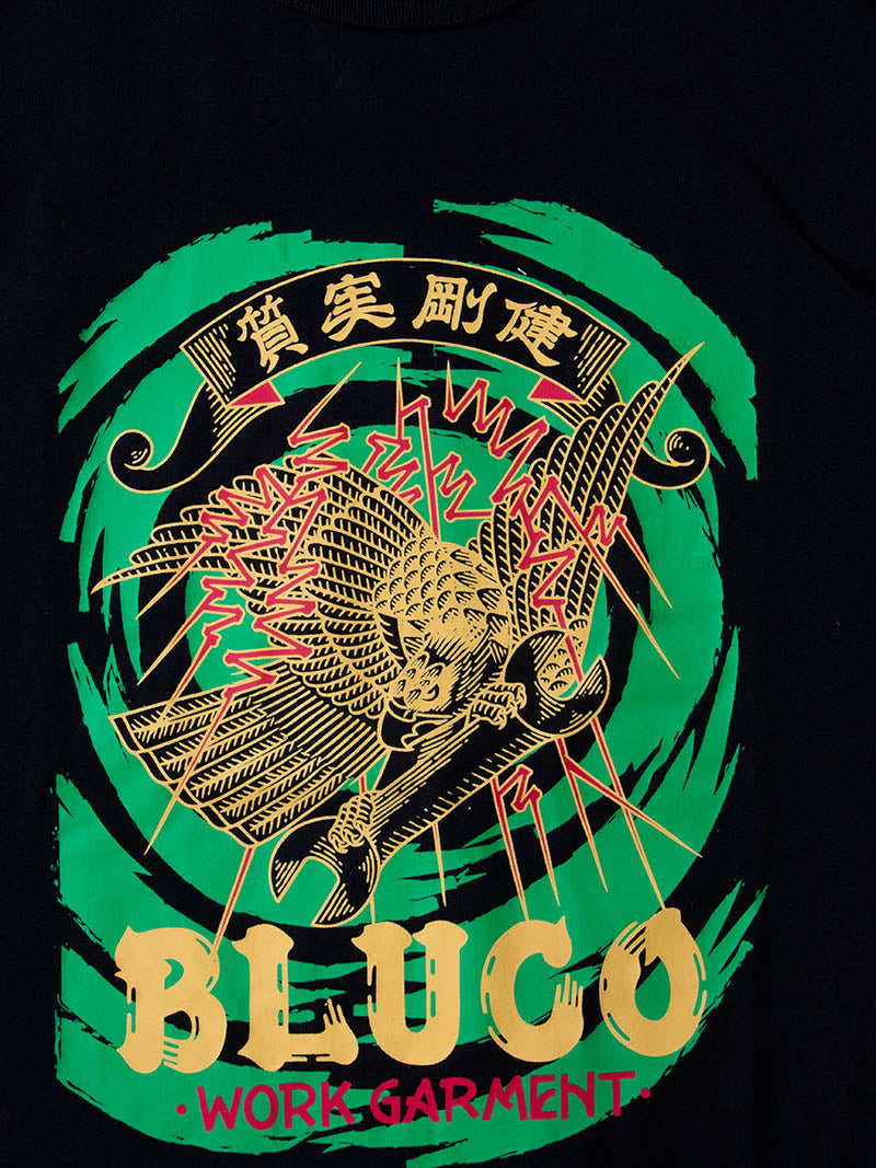 HEAVY DRY COTTON PRINT L/S TEE -Artwork by 遊鷹-
