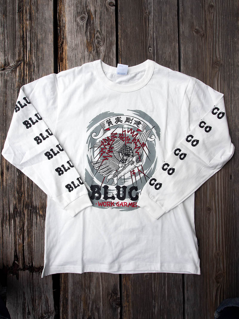 HEAVY DRY COTTON PRINT L/S TEE -Artwork by 遊鷹-