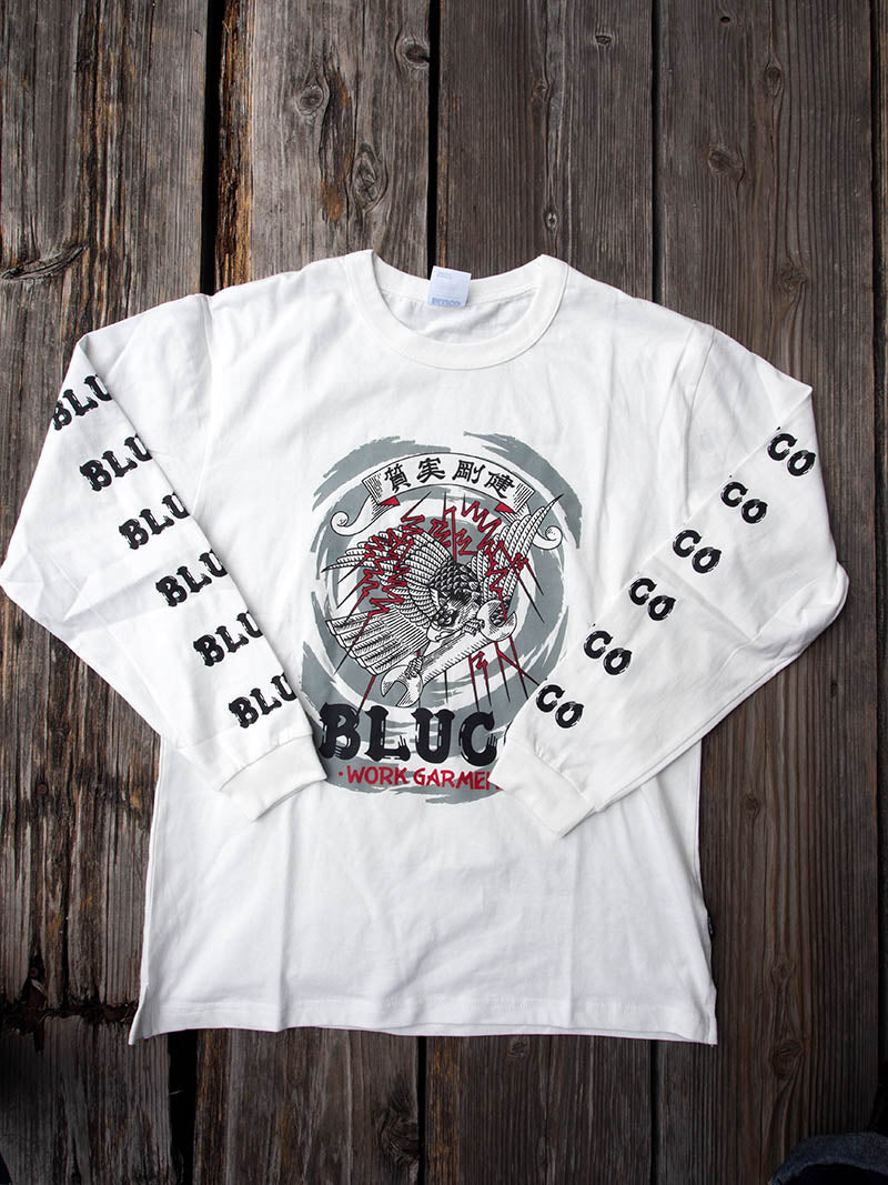 HEAVY DRY COTTON PRINT L/S TEE -Artwork by 遊鷹-