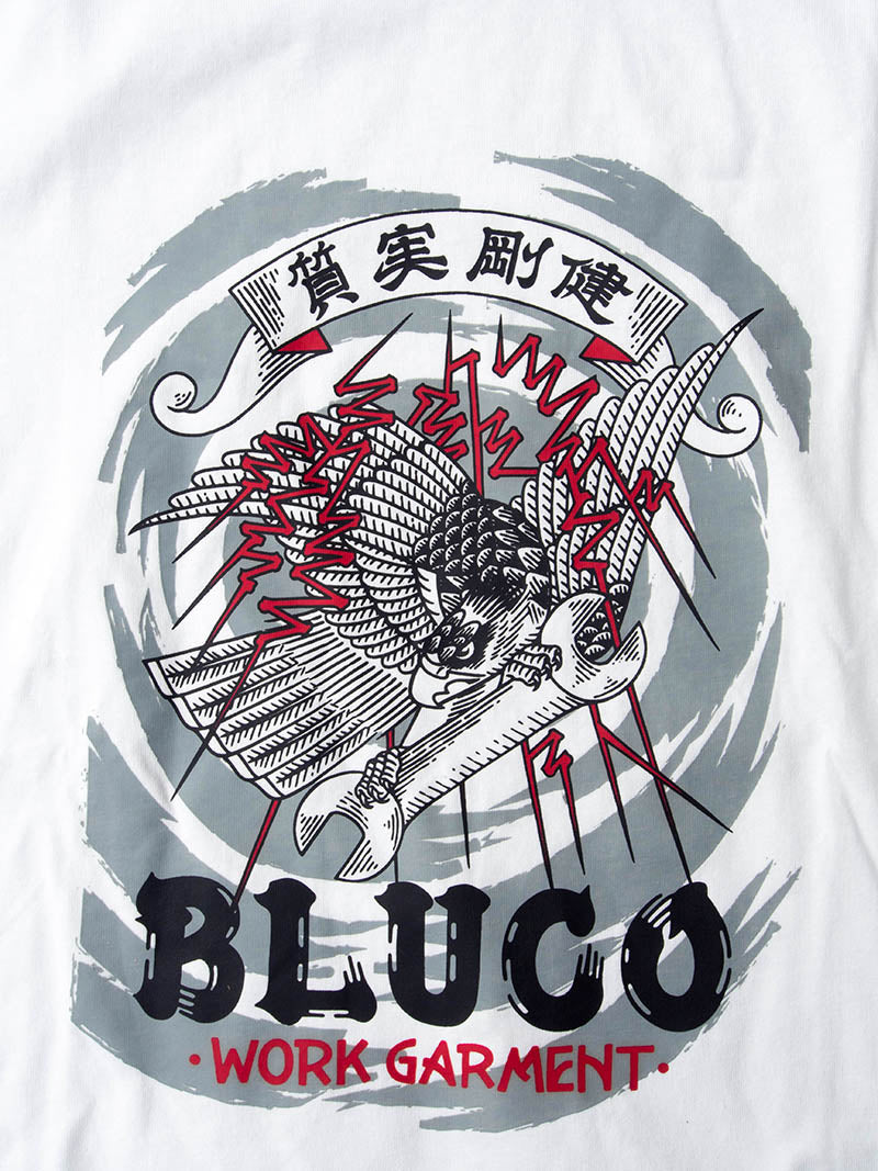 HEAVY DRY COTTON PRINT L/S TEE -Artwork by 遊鷹-