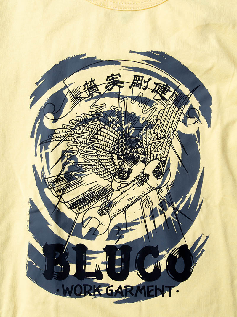 HEAVY DRY COTTON PRINT L/S TEE -Artwork by 遊鷹-