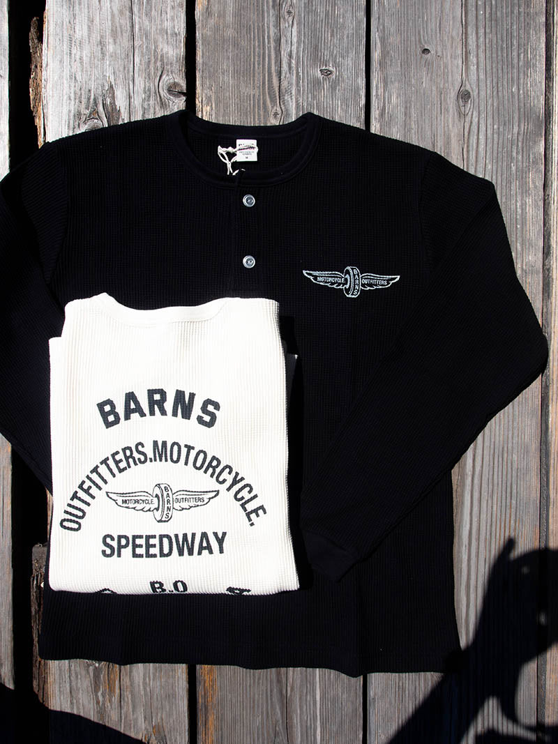 Waffle Henley L/S Tee -Fly Wheel-