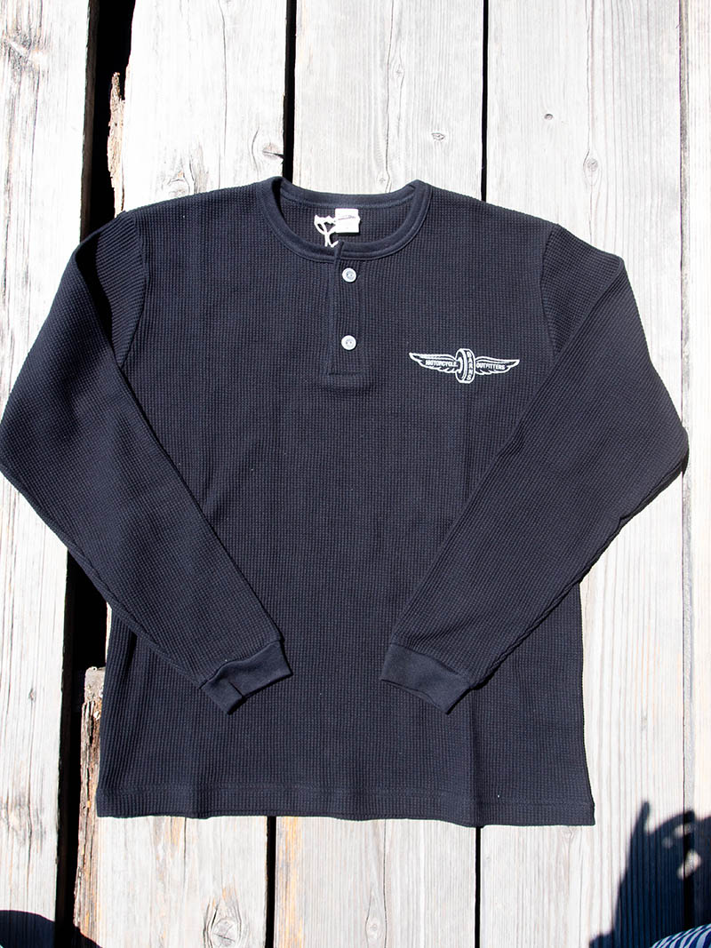 Waffle Henley L/S Tee -Fly Wheel-
