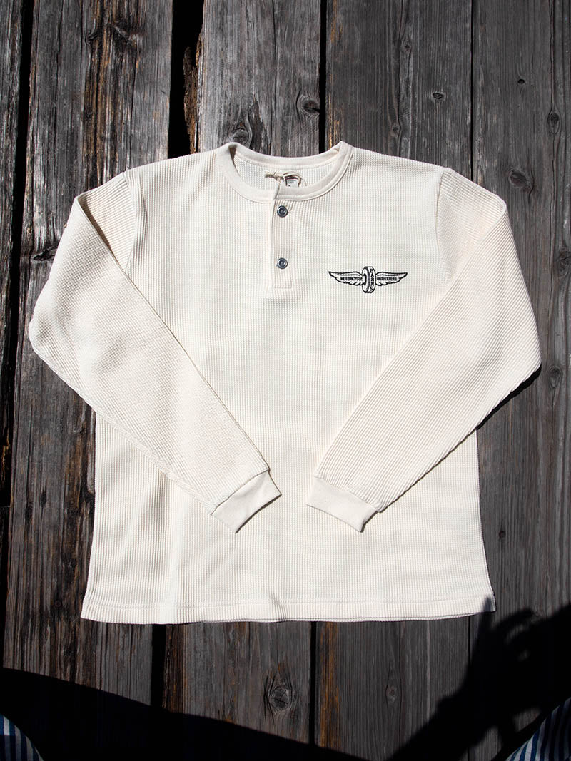 Waffle Henley L/S Tee -Fly Wheel-