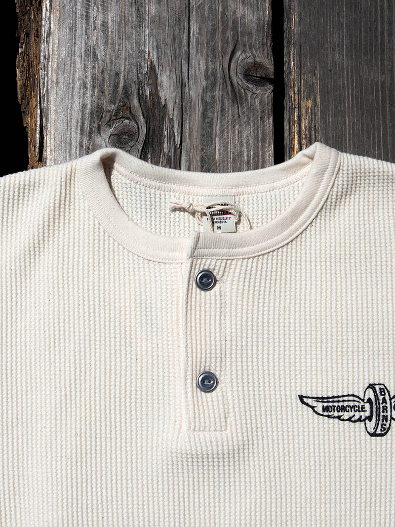 Waffle Henley L/S Tee -Fly Wheel-