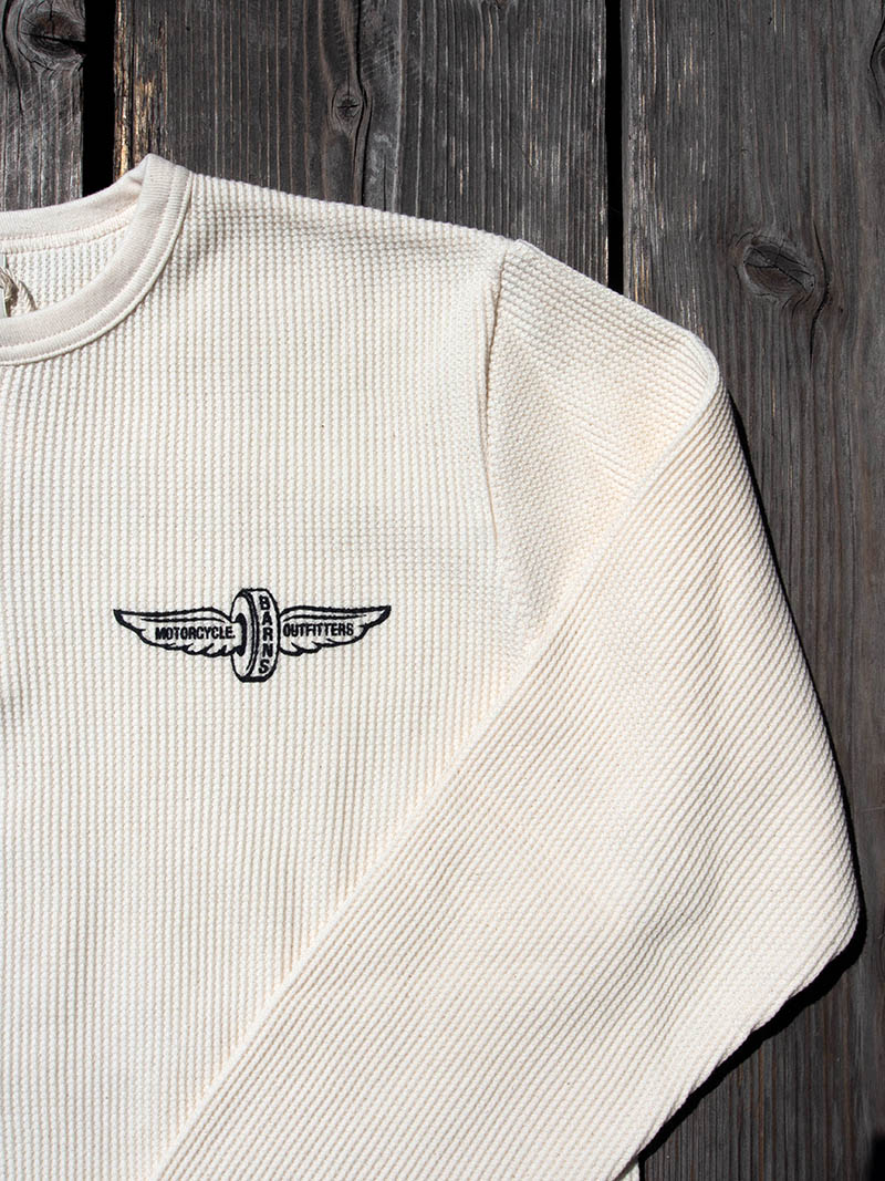Waffle Henley L/S Tee -Fly Wheel-