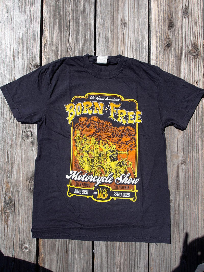 BORN-FREE 7 Tシャツ ブラック BORN FREE 16th Official Tee – ROOSTER