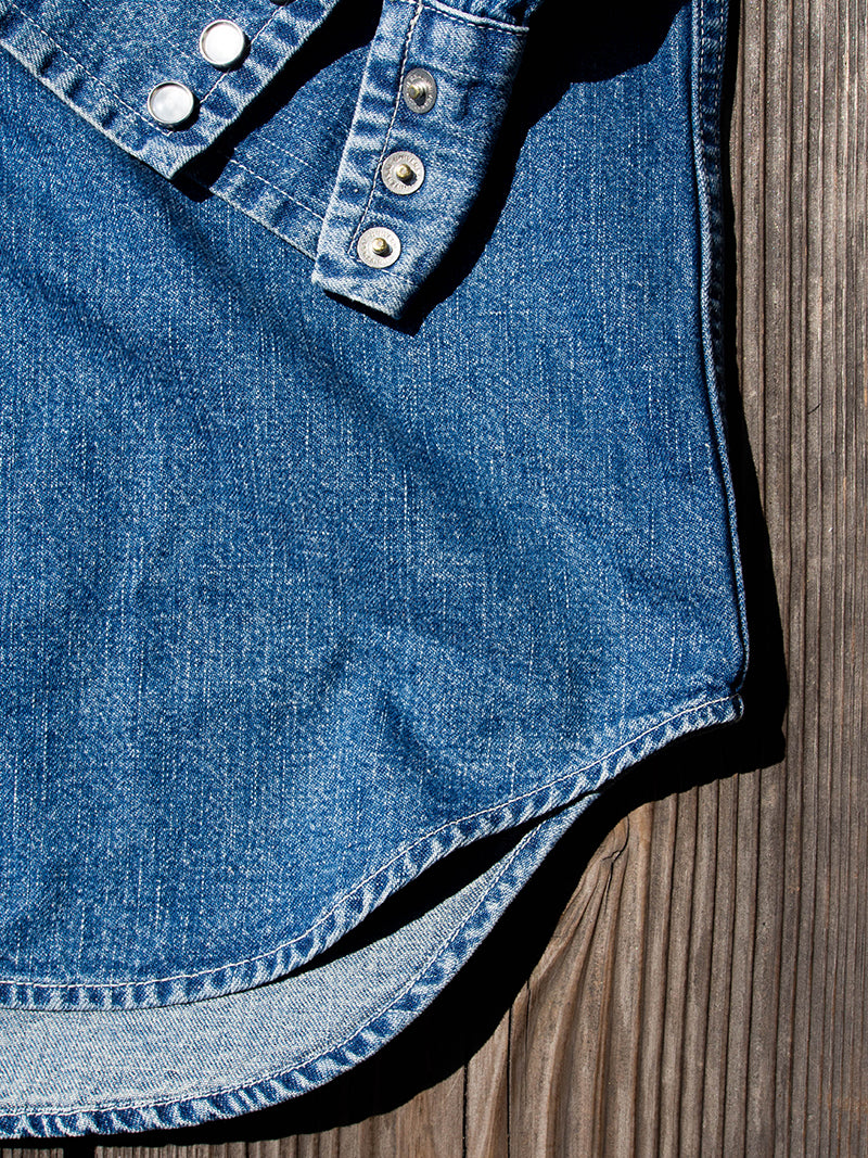 Cats Family Western Shirt, 9.5 oz Indigo Denim, Washed
