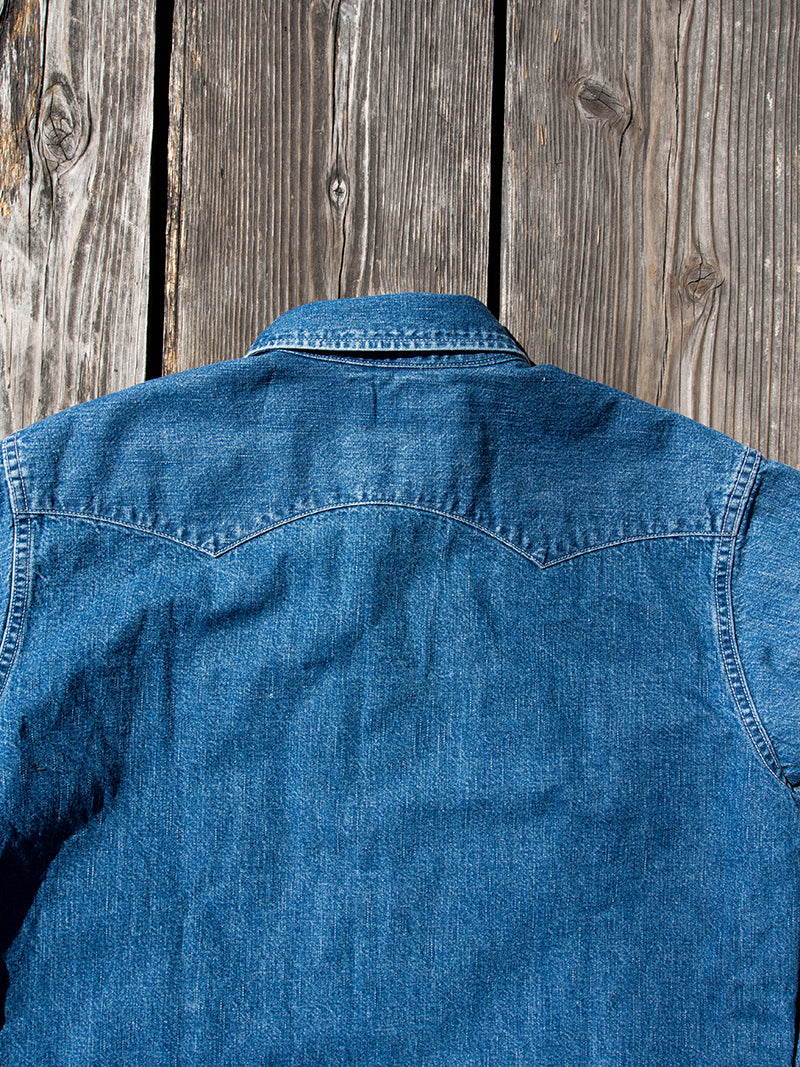 Cats Family Western Shirt, 9.5 oz Indigo Denim, Washed