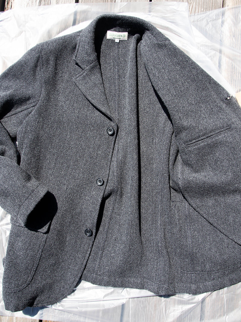 Lounge Jacket, Wool Cotton Tweed