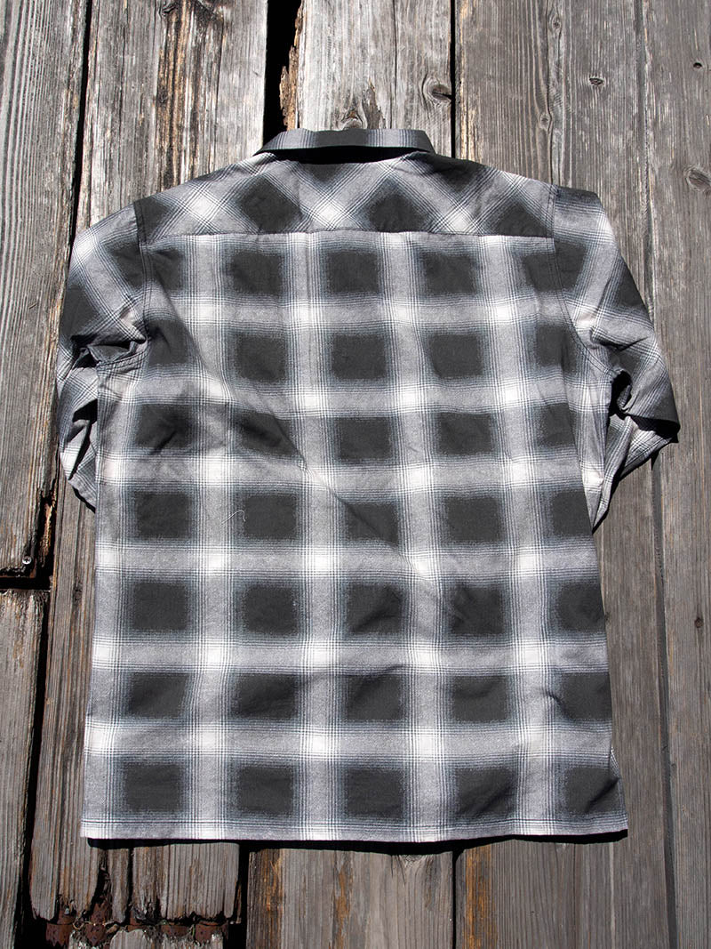 Print Flannel Check Shirts -Ombre-