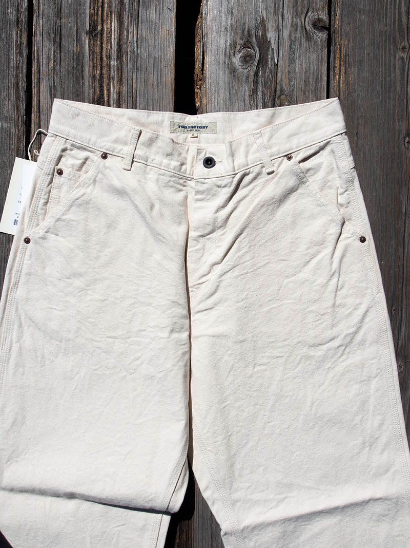 Cotton Duck Work Pants -Ecru-