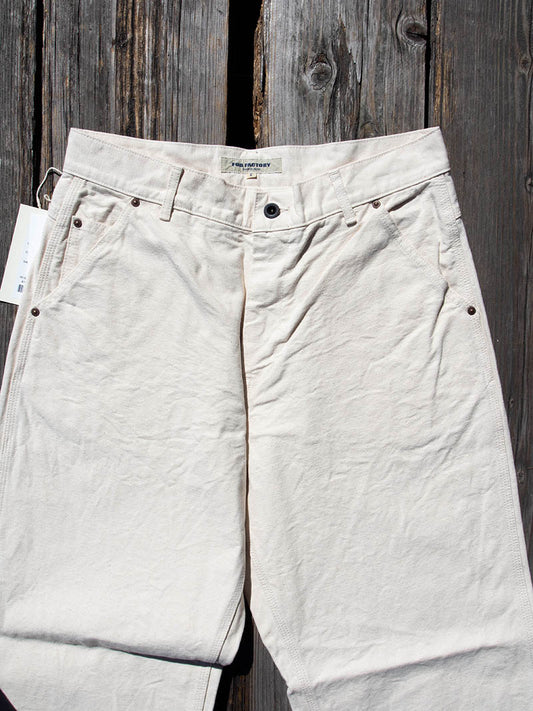 Cotton Duck Work Pants -Ecru-